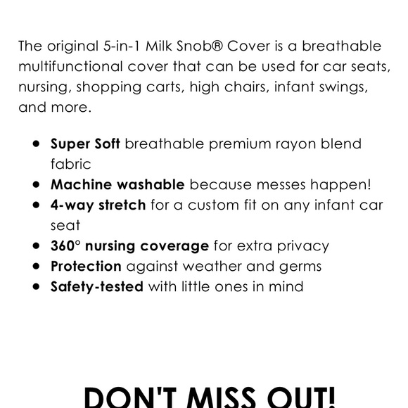 Milk Snob Cover in Heather Stripe - Picture 5 of 5